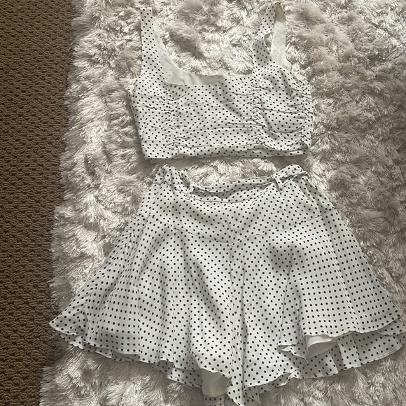 Privacy Please Polka dot crop top short set - Picture 10 of 11